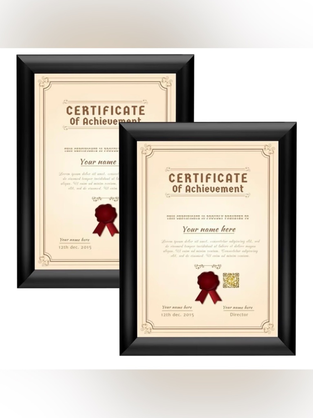 🖤 SnapeZo 2-Pack 8.5x11 Black Certificate Frames 🖤